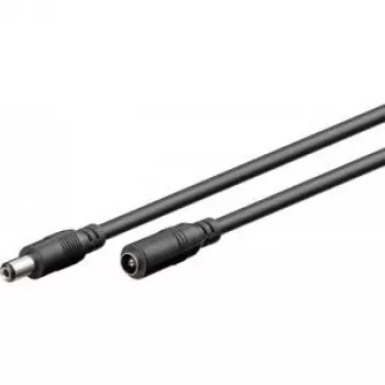 Goobay 71399 DC produžni kabel, 3 m, crni, s DC utikačima 5,5 x 2,1 mm