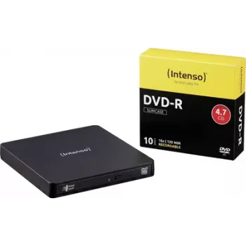 Intenso paket vanjskog DVD snimača, Micro-USB B (USB 3.2 Gen 1), retail, crni