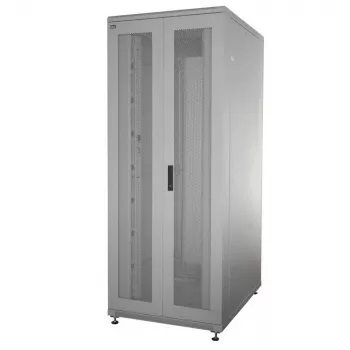 IT-BUDGET 19 inch mrežni ormar SRK, 42U, ŠxG 600x800 mm, perforirana dvostruka vrata sprijeda + straga, sastavljen, svijetlosivi