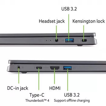 Acer Aspire 5 A17-51M-58TA NX.J0HEV.002 prijenosno računalo, Intel Core 5 120U, 16 GB RAM, 512 GB SSD