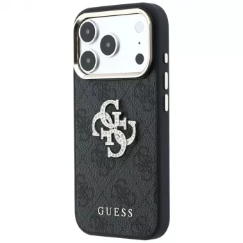 Guess GUE005499 4G & Big Strass Logo maskica za iPhone 18 Pro / 17 Pro, crna