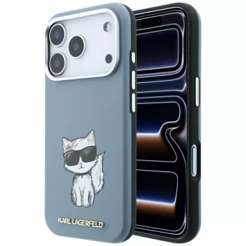 Karl Lagerfeld Smooth Choupette Sketch MagSafe futrola za iPhone 18 Pro Max / 17 Pro Max, svijetloplava