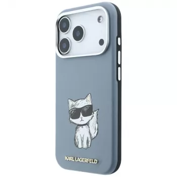Karl Lagerfeld Smooth Choupette Sketch MagSafe futrola za iPhone 18 Pro Max / 17 Pro Max, svijetloplava