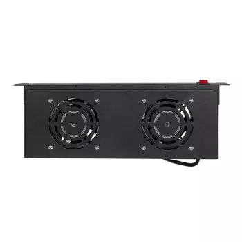 LogiLink FAU102B 19″ ventilacijska jedinica, 2 ventilatora, s prekidačem, 1U, crna
