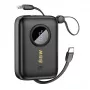 Dudao DDA344 power bank 10000 mAh, PD 22,5 W, s ugrađenim kabelom, crni