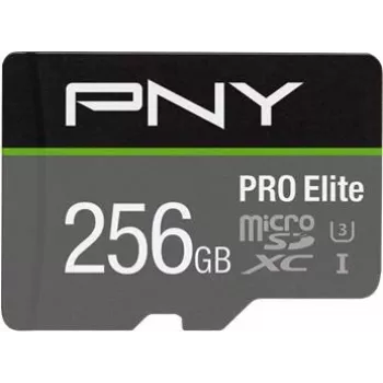PNY PRO Elite P-SDU256V31100PRO-GE microSDXC memorijska kartica, 256 GB, UHS-I U3, A1, V30, sa SD adapterom