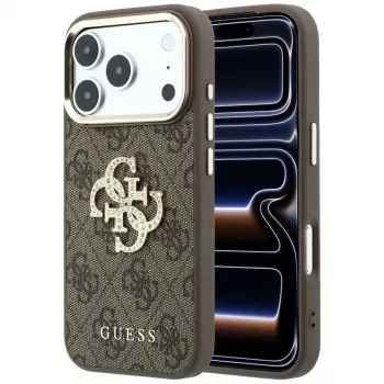 Guess 4G & Big Strass Logo futrola za pametni telefon za iPhone 18 Pro / 17 Pro, smeđa