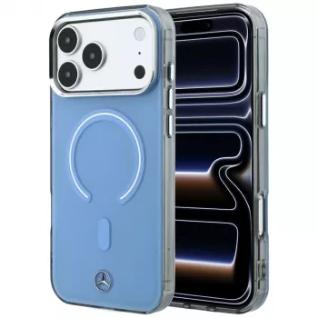 Mercedes Double Layer Iconic Logo MagSafe futrola za pametni telefon za iPhone 18 Pro Max / 17 Pro Max, plava