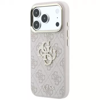 Guess GUE005506 4G & Big Strass Logo maska za iPhone 18 Pro Max / 17 Pro Max, ružičasta