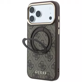Guess GUE005690 Ring Stand 360 4G Classic Logo MagSafe maska za iPhone 18 Pro Max / 17 Pro Max, smeđa