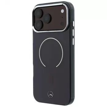 Mercedes Mer008921 Double Layer Iconic Logo MagSafe maska za iPhone 18 Pro Max / 17 Pro Max, bordo crvena
