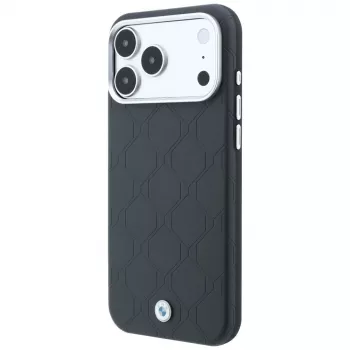 BMW Sign Deboss Quilted Metal Logo MagSafe maska za iPhone 18 Pro / 17 Pro, antracit
