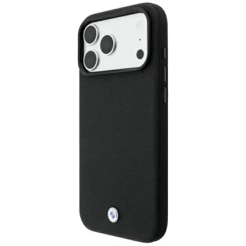BMW Kevlar Metal Logo MagSafe maska za iPhone 18 Pro Max / 17 Pro Max, crna