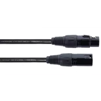 Cordial EM 5 FM XLR spojni kabel, XLR utičnica 3-polna na XLR utikač 3-polni, crni