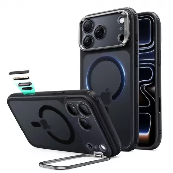ESR Classic Hybrid Kickstand MagSafe futrola za iPhone 17 Pro Max / 18 Pro Max, Frosted Black