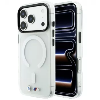 BMW M IML Frosted Metal Logo & Trims maska s MagSafe za iPhone 18 Pro / 17 Pro, prozirna
