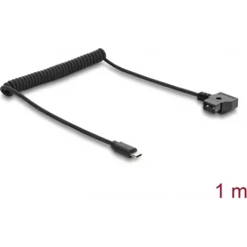 Delock 67692 D-Tap spiralni kabel na USB Type-C™ utikač, 1 m