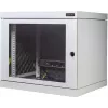 Silence Rack 99SRWV124GG sound-insulated 19-inch wall-mount network cabinet, 12 U, 450 mm depth, see-through door, 1 silent fan, light grey