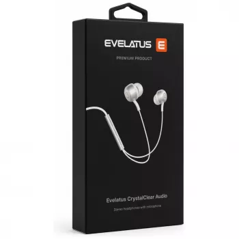 Evelatus Crystal Clear Audio CCAV-3.5WH slušalice s 3,5 mm utikačem i mikrofonom, bijele