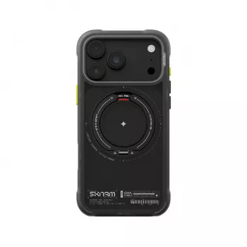 Skinarma Atlas maska za iPhone 18 Pro Max / 17 Pro Max, MagSafe, rotirajući stalak, crna