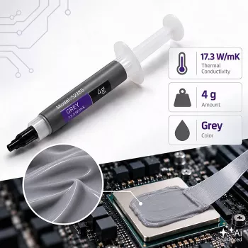 Qoltec profesionalna termalna pasta, 17,3 W/m-K, 4 g, siva