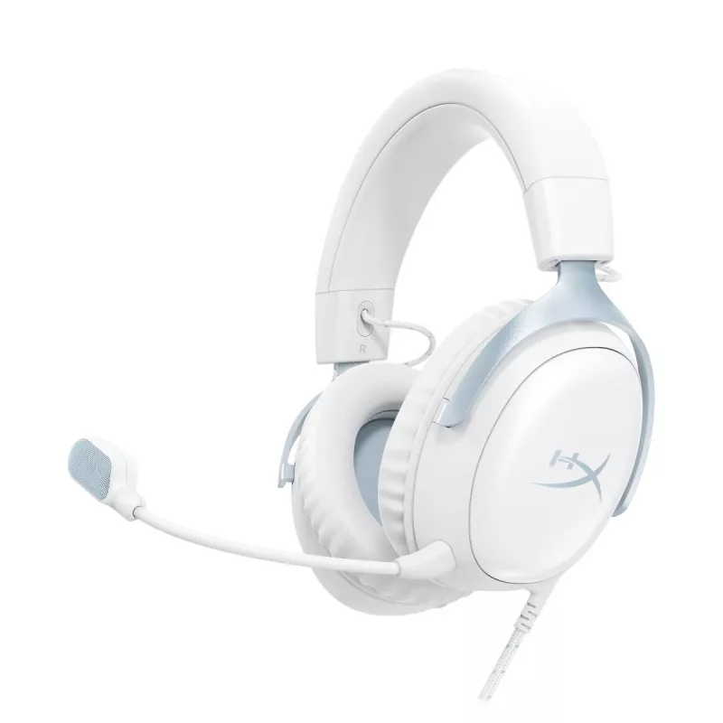 HyperX Cloud III gaming slušalice, bijelo-plave, DF7F1AA