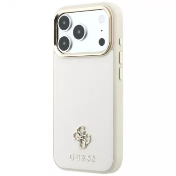 Guess GUE005532 futrola za iPhone 18 Pro / 17 Pro, Saffiano Small 4G & Classic Logo, MagSafe, bež