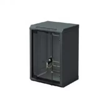 Triton RBA-09-AS3-BAX-C1 10 inch zidni ormar, jednodijelni, 9U, 300 mm, staklena vrata, crni RAL 9005