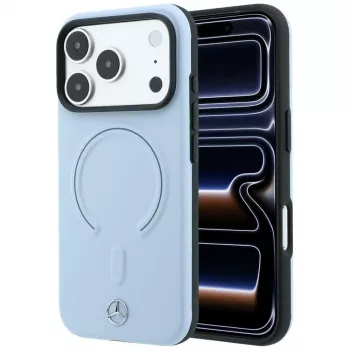 Mercedes Mer008840 Leather 3D MagSafe futrola za iPhone 18 Pro / 17 Pro, plava
