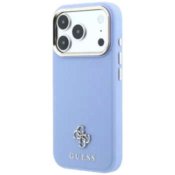 Guess GUE005536 Saffiano Small 4G & Classic Logo MagSafe futrola za iPhone 18 Pro Max / 17 Pro Max, svijetloplava