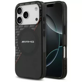 Mercedes AMG00122 AMG IML Double Layer Rhombs MagSafe futrola za iPhone 18 Pro / 17 Pro, crno-crvena