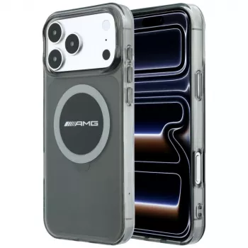 Mercedes AMG00120 AMG IML Transparent Bicolor Block MagSafe futrola za iPhone 18 Pro Max / 17 Pro Max, crno-siva