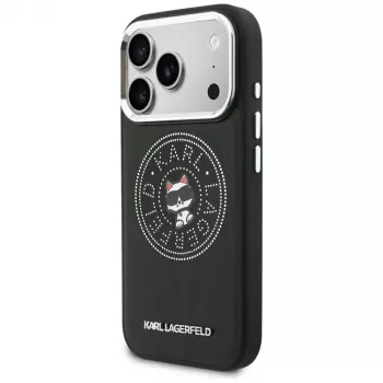 Karl Lagerfeld Point & Choupette Sketch MagSafe futrola za iPhone 18 Pro / 17 Pro, crna