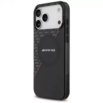 Mercedes AMG00123 AMG IML Double Layer Rhombs MagSafe futrola za iPhone 18 Pro Max / 17 Pro Max, crno-crvena