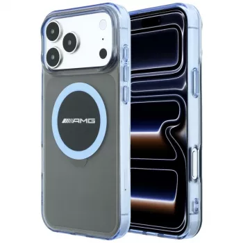 Mercedes AMG00121 AMG IML Transparent Bicolor Block MagSafe futrola za iPhone 18 Pro Max / 17 Pro Max, crno/plava