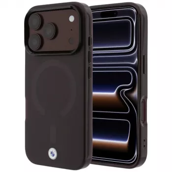 BMW BMW001312 Sign Frosted IML & Metal Logo MagSafe futrola za iPhone 18 Pro / 17 Pro, bordo