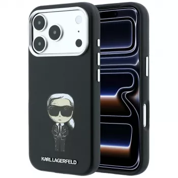 Karl Lagerfeld KF003194 Smooth Ikonik Sketch MagSafe futrola za iPhone 18 Pro Max / 17 Pro Max, crna