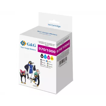 G&G kompatibilne tintne patrone NP-B-0051BKCMY (GP-B970BKCMY-4P), crna, cijan, magenta, žuta