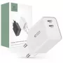 Tech-Protect C35W 2-portni mrežni punjač, PD 35 W, bijeli