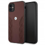 BMW BMHCN61RSPPR Leather Curve Perforate Hardcase za Apple iPhone 11, crvena