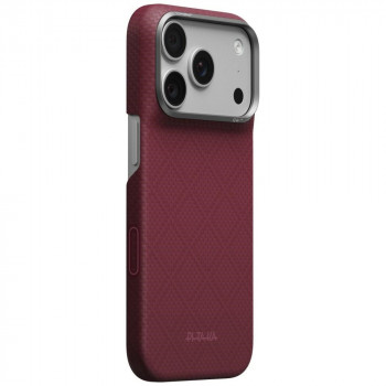 PITAKA Edge Case Argyle MagSafe futrola za Apple iPhone 18 Pro / 17 Pro, bordo
