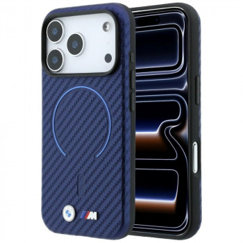 BMW M Carbon Printed Ring MagSafe futrola za Apple iPhone 18 Pro / 17 Pro, tamnoplava