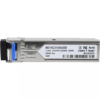 BlueOptics SFP-BXU35-20KM-RW-BO SFP primopredajnik, kompatibilan s Radware SFP-BXU35-20KM, LC Simplex, 1000BASE-BX-U, jednomodni, TX 1310 nm/RX 1550 nm, 20 km