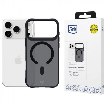 3MK Smoke MagCase maska za Apple iPhone 17 Pro Max, crna poluprozirna