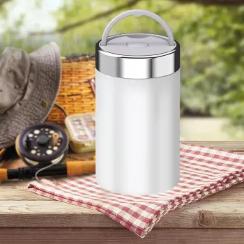 Maestro MR-1649-75-WHITE food thermos (lunch thermos), 750 ml, white
