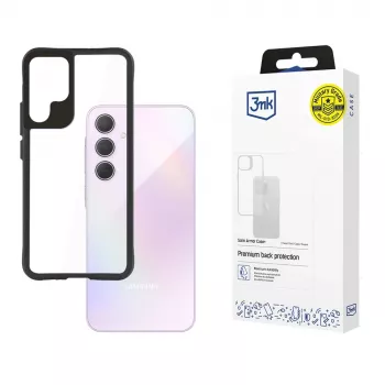 3MK Satin Armor Case+ W-3SArCaP-SaGa106-0 maska za Samsung Galaxy A35 5G, prozirna s crnim okvirom