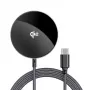 Acefast E24 Qi2 15W magnetski bežični punjač s USB-C kabelom 1,2 m, crni