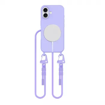 Tech-Protect Magnecklace MagSafe maska s lančićem za Apple iPhone 16, ljubičasta