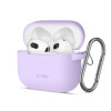 Tech-Protect Silicone Hook case for Apple AirPods 3 with carabiner, Lavender