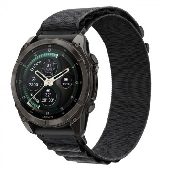 Tech-Protect Nylon Pro THP6031 remen za Garmin Fenix 5X / 5X Plus / 6X / 6X Pro / 7X / 8 / 8 Pro / 9 / 9 Pro (47 mm), crni